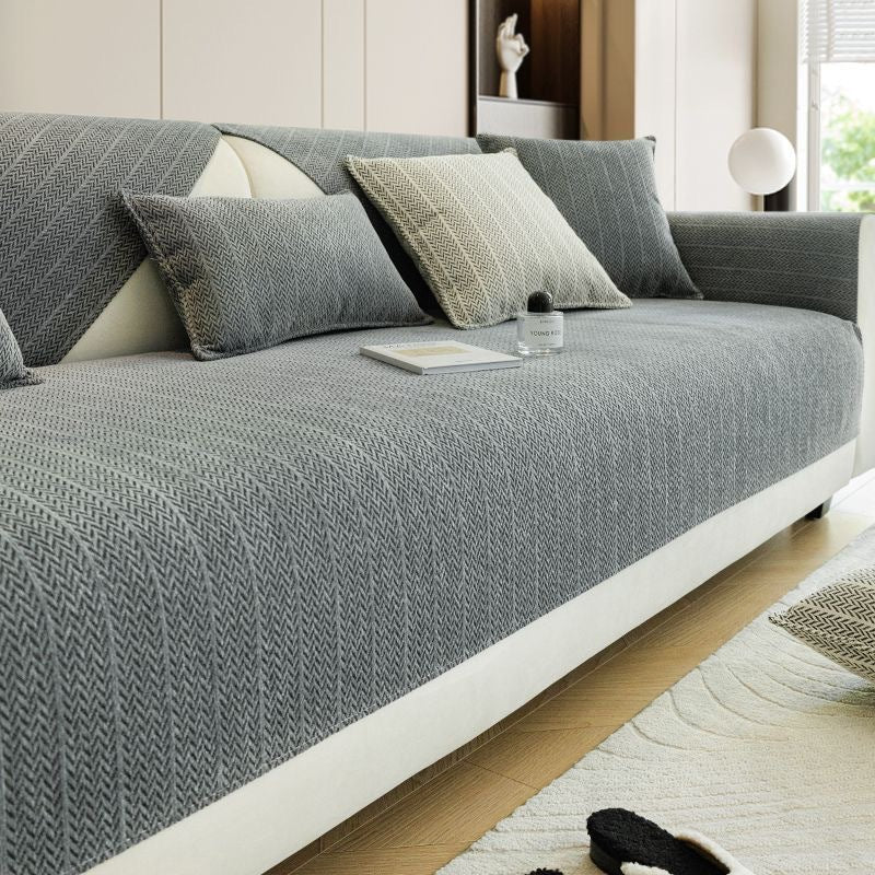 Cendriva Chenille Bankbeschermer – Elegant Gray